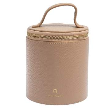 Pre Owned Aigner Beige Leather Box Bag