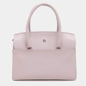 Aigner Light Pink Leather Satchel