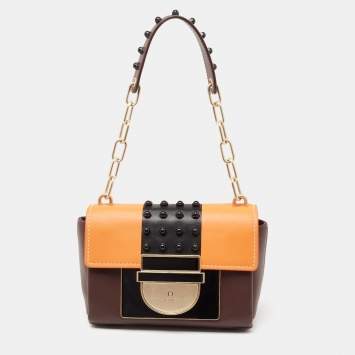 Pre Owned Aigner Multicolour Leather Candice Shoulder Bag