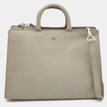 Pre Owned Aigner Beige Leather Large Cybill Tote