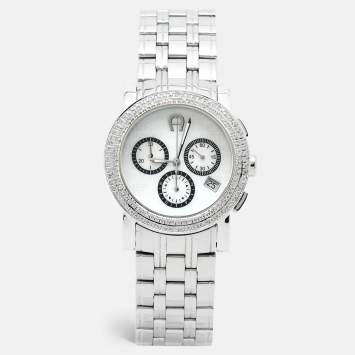 Pre Owned Aigner White Stainless Steel Cortina Women's Wristwatch 38 mm