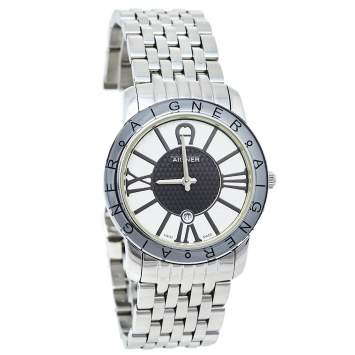 Pre Owned Aigner Bicolor Stainless Steel Murano A35200 Quartz Women's Wristwatch 32 mm
