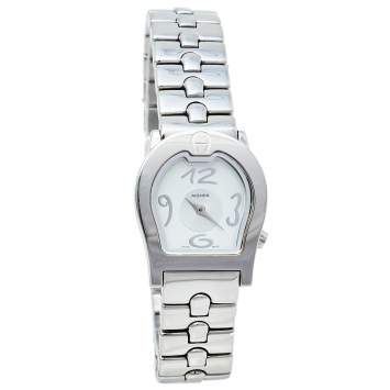 Pre Owned Aigner Silver Stainless Steel Ravenna A01200 Women's Wristwatch 24 mm