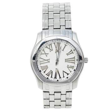 Pre Owned Aigner White Stainless Steel Lazio A42200 Women's Wristwatch 36 mm