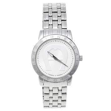 Pre Owned Aigner Silver Stainless Steel Cortina A26300 Women's Wristwatch 36 mm