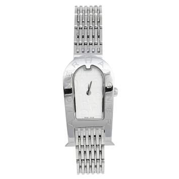 Pre Owned Aigner White Stainless Steel Olbia A29211 Women's Wristwatch 20 mm 