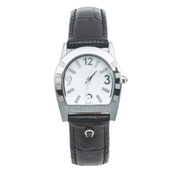 Pre Owned Aigner Mother of Pearl Stainless Steel Leather Asti A32200 Women's Wristwatch 26 mm