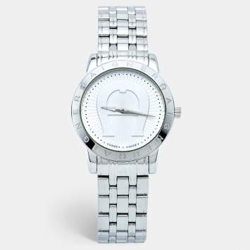 Pre Owned Aigner Silver Stainless Steel Cortina A26300 Women's Wristwatch 36 mm