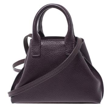 Pre Owned Akris Purple Leather Crossbody Bag
