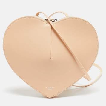 Pre Owned Alaïa Beige Leather Le Coeur Shoulder Bag