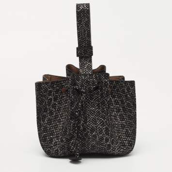 Pre Owned Alaia Black/Silver Small Rose Marie Bucket Bag
