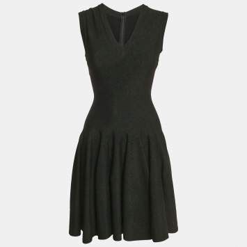 مملوكة مسبقًا Alaia Vintage Black Lurex Knit Sleeveless Short Dress M