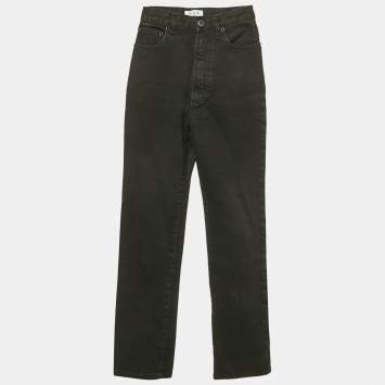 Pre Owned Alaia Black Denim High Rise Jeans S