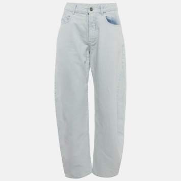 Pre Owned Alaia Blue Ice Denim Low Waist Round Jeans S Waist/26"