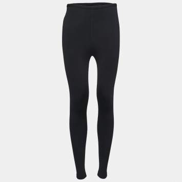 Pre Owned Alaia Black Knit Leggings M