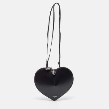 Pre Owned Alaia Black Leather Le Coeur Crossbody bag