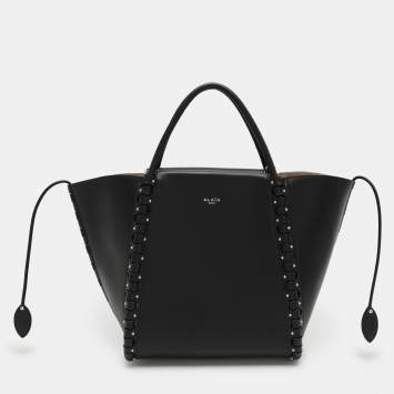 Pre Owned Alaia Black Leather Le Hinge Tote