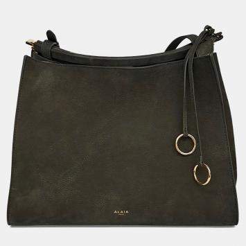 Pre Owned Alaia Green Leather Le Click Medium