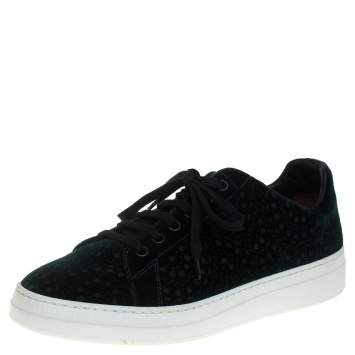 スニーカー ALAIA BLACK SNEAKER IN COATED STRETCH FABRIC ALAÏA Stretch Patent Fabric Ankle Sneakers (All New In