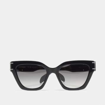Pre Owned Alexander McQueen Black Acetate AM03985 Sunglasses