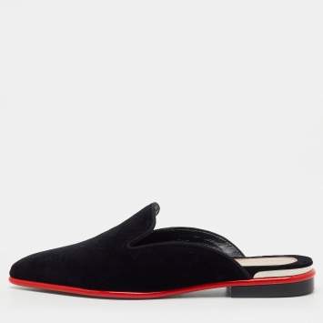 مملوكة مسبقًا حذاء مسطح أصابع مدببة قماش مخمل أسود ألكسندر ماكوين مقاس 36