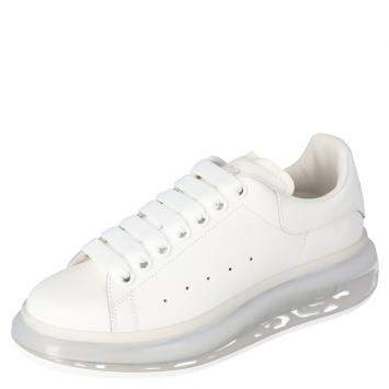 Pre Owned Alexander McQueen White Oversized Clear Sole Sneakers Size EU 39