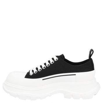Pre Owned Alexander McQueen Black Tread Slick Low Lace Up Sneakers EU 37