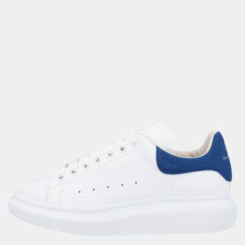 Pre Owned Alexander McQueen White/Blue Women's Oversized Sneakers Size EU 39
