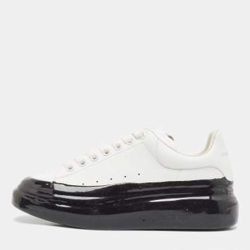 Pre Owned Alexander McQueen White Leather Oversized Low Top Sneakers Size 39