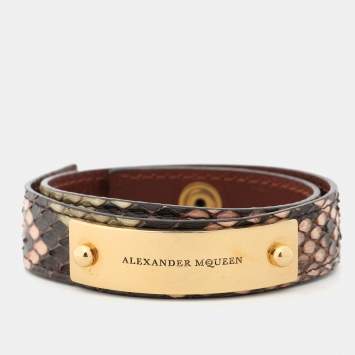 Pre Owned Alexander McQueen Multicolor Python Bracelet