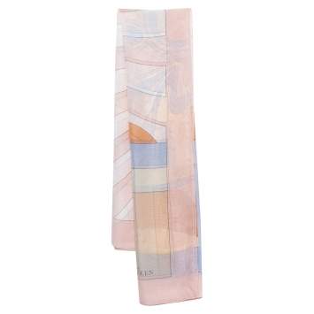 Pre Owned Alexander McQueen Multicolor Pastel Geometric Print Scarf