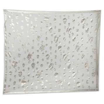Pre Owned Alexander McQueen Off White Skull Printed Silk Scarf