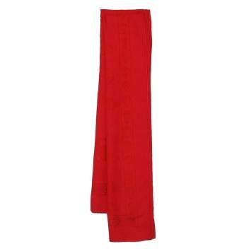 Pre Owned Alexander McQueen Red Skull Printed Cotton & Wool Scarf