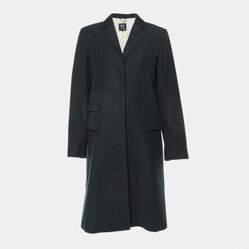 Pre Owned Alexander McQueen Black Wool Single Breasted Coat M
