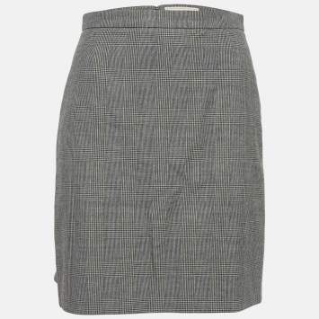 Pre Owned تنورة ألكسندر ماكوين برنس أوف ويلز رمادية قصيرة مقاس صغير (سمول)