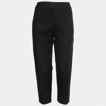 Pre Owned Alexander McQueen Black Crepe Tapered Trousers M  
