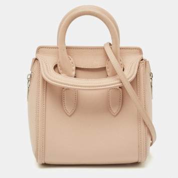 Pre Owned Alexander McQueen Beige Leather Mini Heroine Satchel