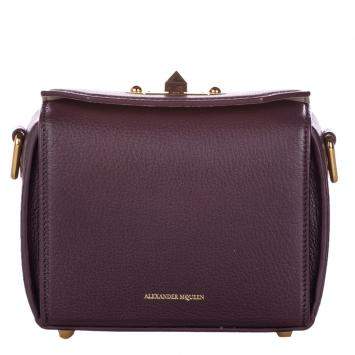 Pre Owned Alexander McQueen Burgundy Leather  Box 16 Bag