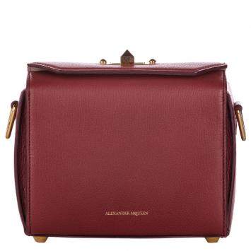 Pre Owned Alexander McQueen Red Leather Box 19 Crossbody Bag