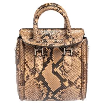 Pre Owned Alexander McQueen Multicolor Python Mini Heroine Bag
