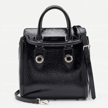 Pre Owned Alexander McQueen Black Leather Small Heroine Satchel