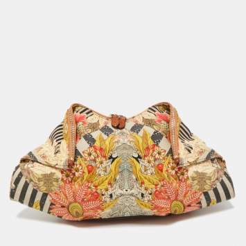 Pre Owned Alexander McQueen Multicolor Printed Fabric De Manta Clutch