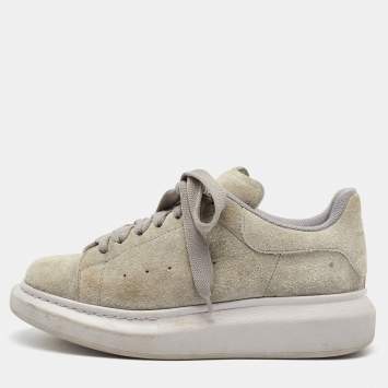 Alexander McQueen Grey suede Oversized Sneakers Size 38.5