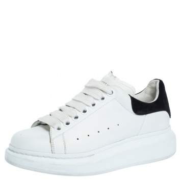 Pre Owned Alexander Mcqueen White Leather Oversized Low Top Sneakers Size 36.5