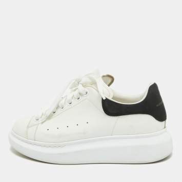 Pre Owned Alexander McQueen White Leather Oversized Sneakers Size 38