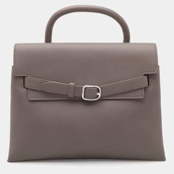 Pre Owned Alexander Wang Grey Leather Attica Top Handle Bag