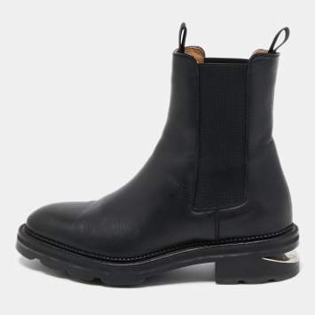 Pre Owned Alexander Wang Black Leather Anouck Ankle Boots Size 36