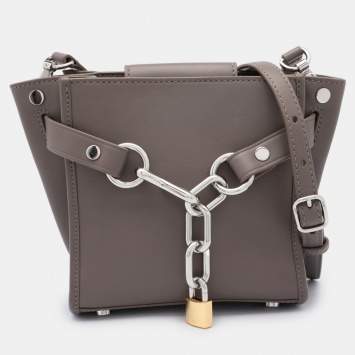 Pre Owned Alexander Wang Grey Leather Attica Shoulder Bag