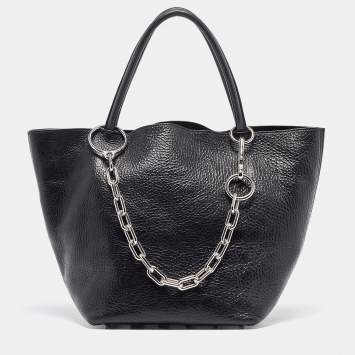 Pre Owned Alexander Wang Black Leather Runway Roxy Bucket Bag