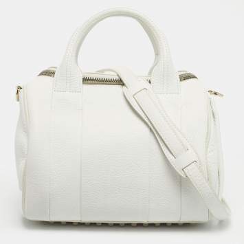 Pre Owned Alexander Wang White Leather Small Rockie Bag